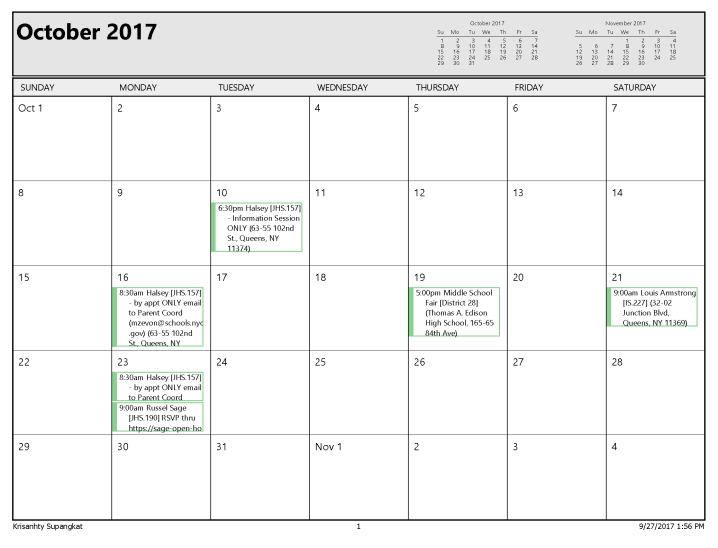 2017 Middle School Open House [Oct]