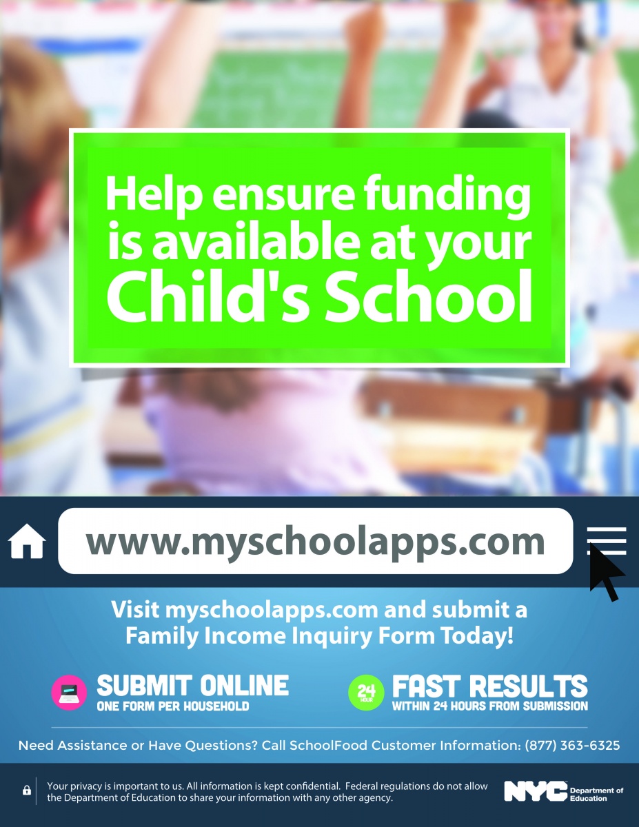Help ensure funding is available at PS 99! Fill out a Family Income ...